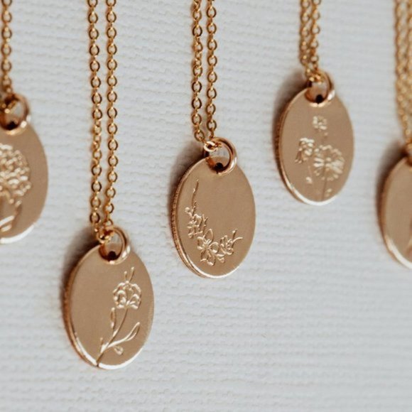 March Birth Flower Cherry Blossom Pendant Necklace - Picture 5 of 13